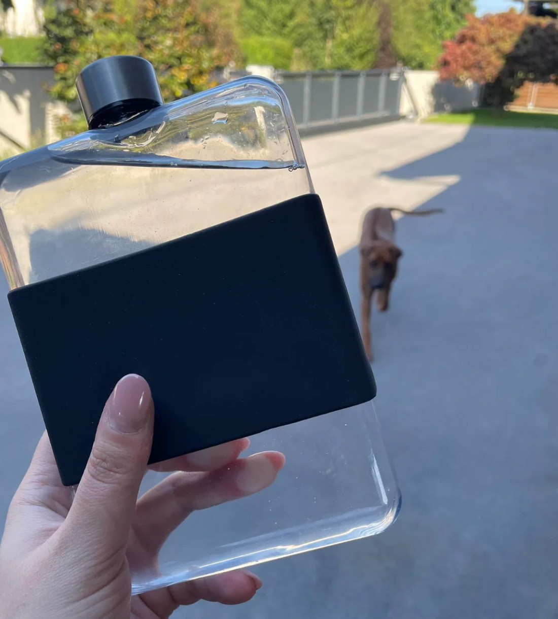 Flat water bottle | 0.5L + 2 caps