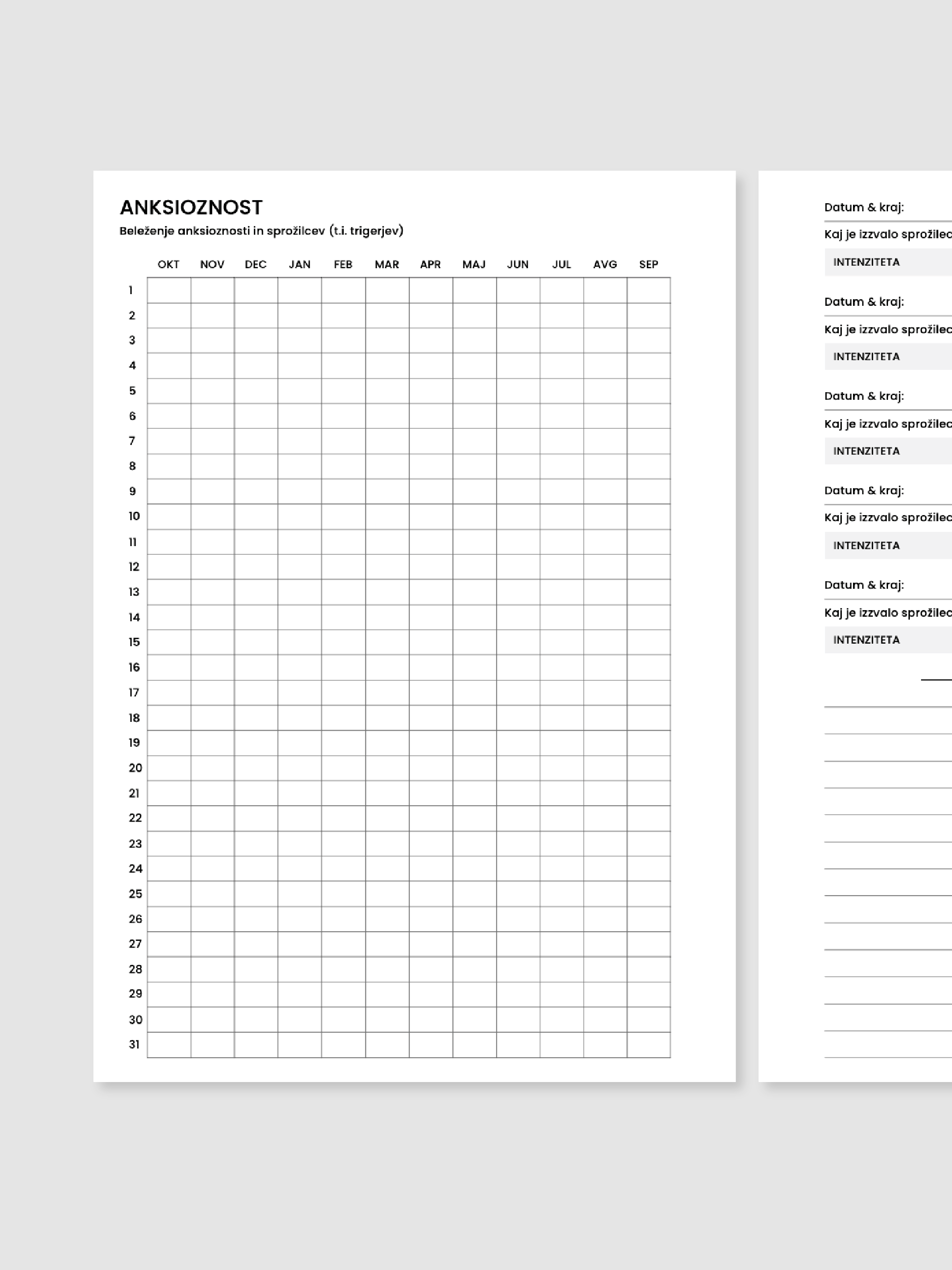 Anksioznost | A5 inserti