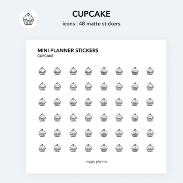 Planner stickers | Cupcake