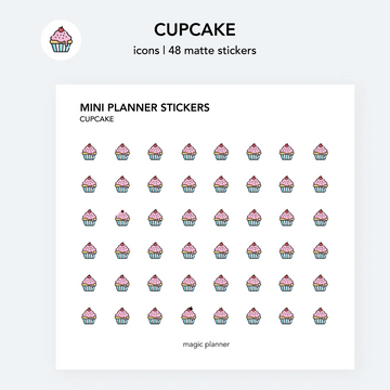 Planner stickers | Cupcake
