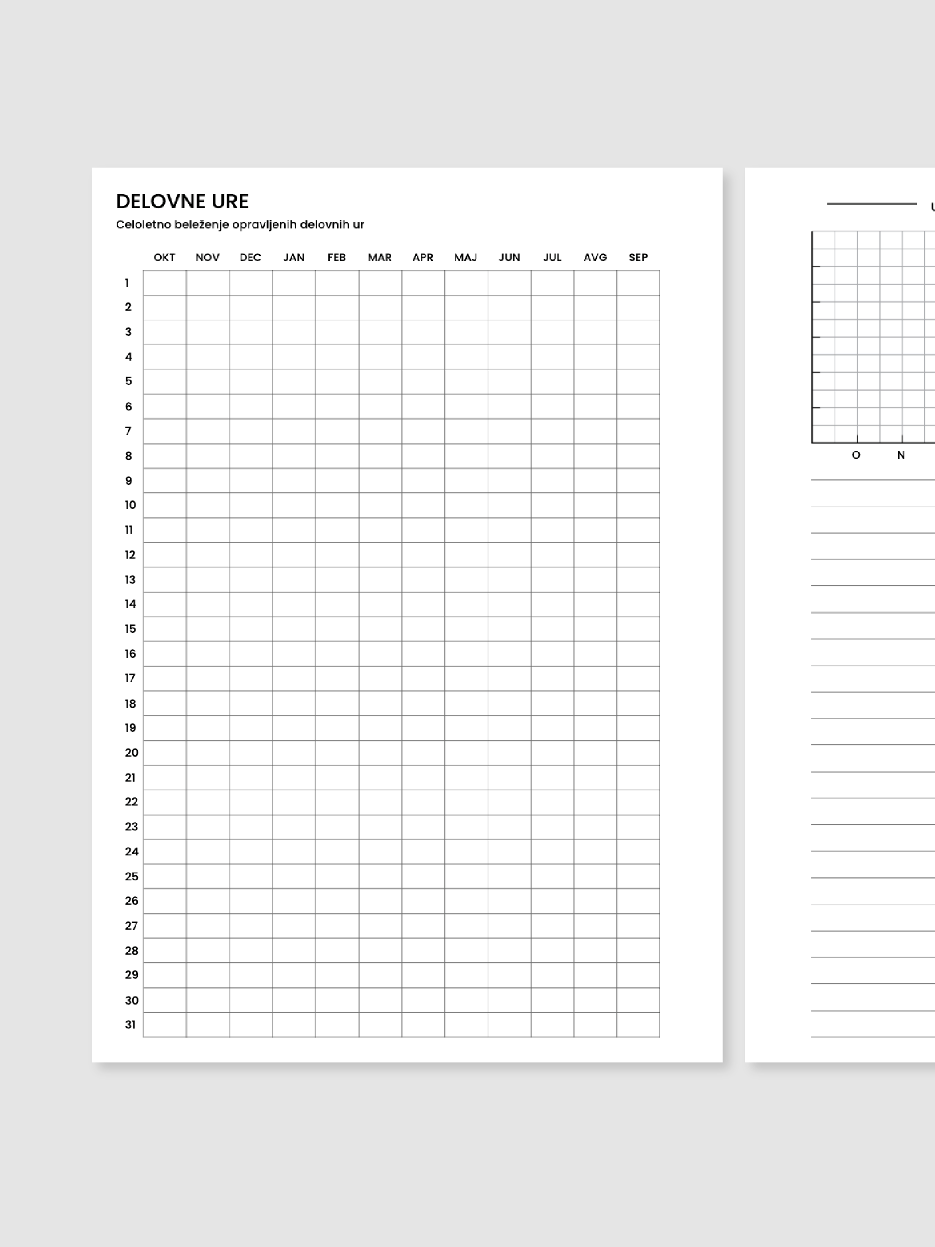 Delovne ure | A5 inserti