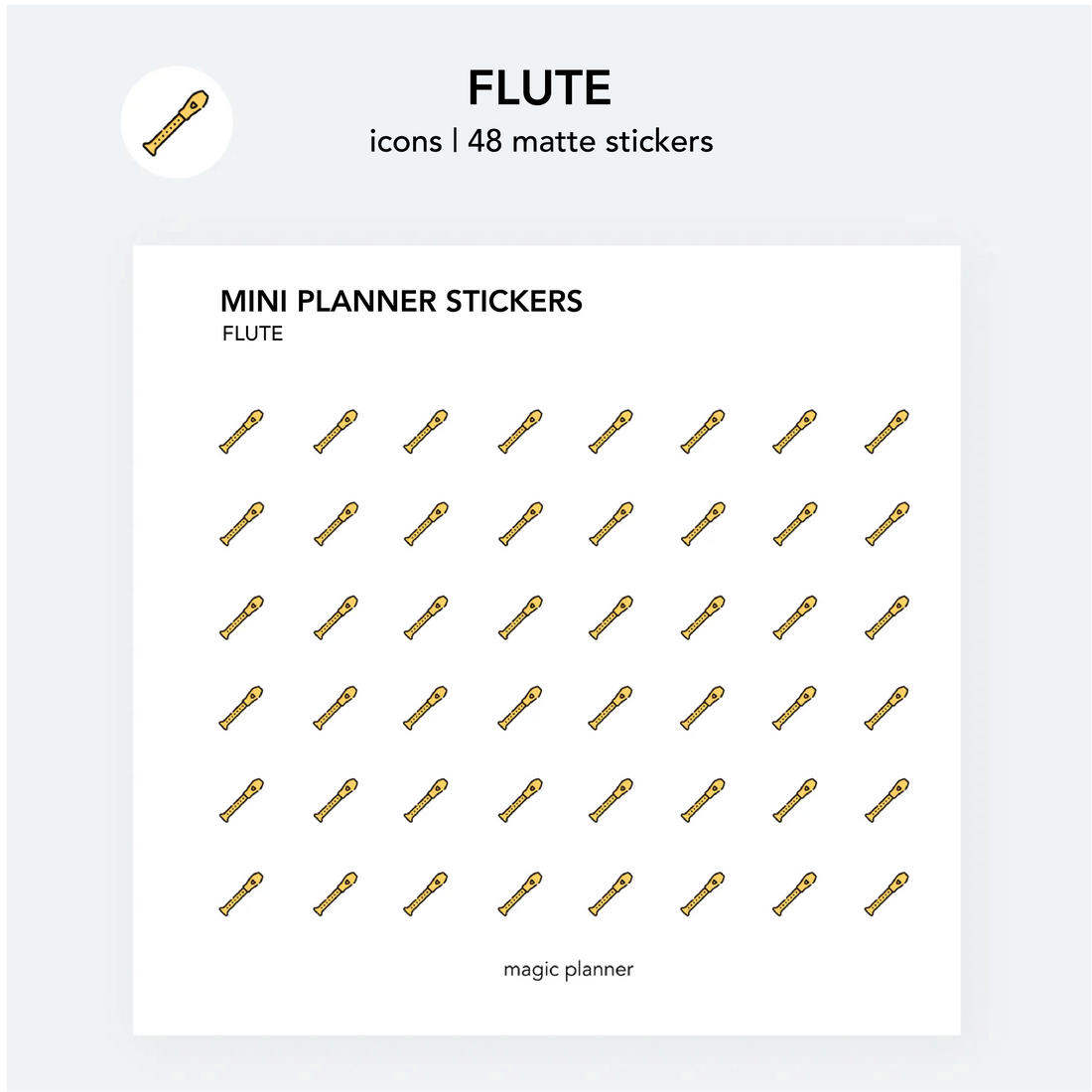 Planner stickers | Flute