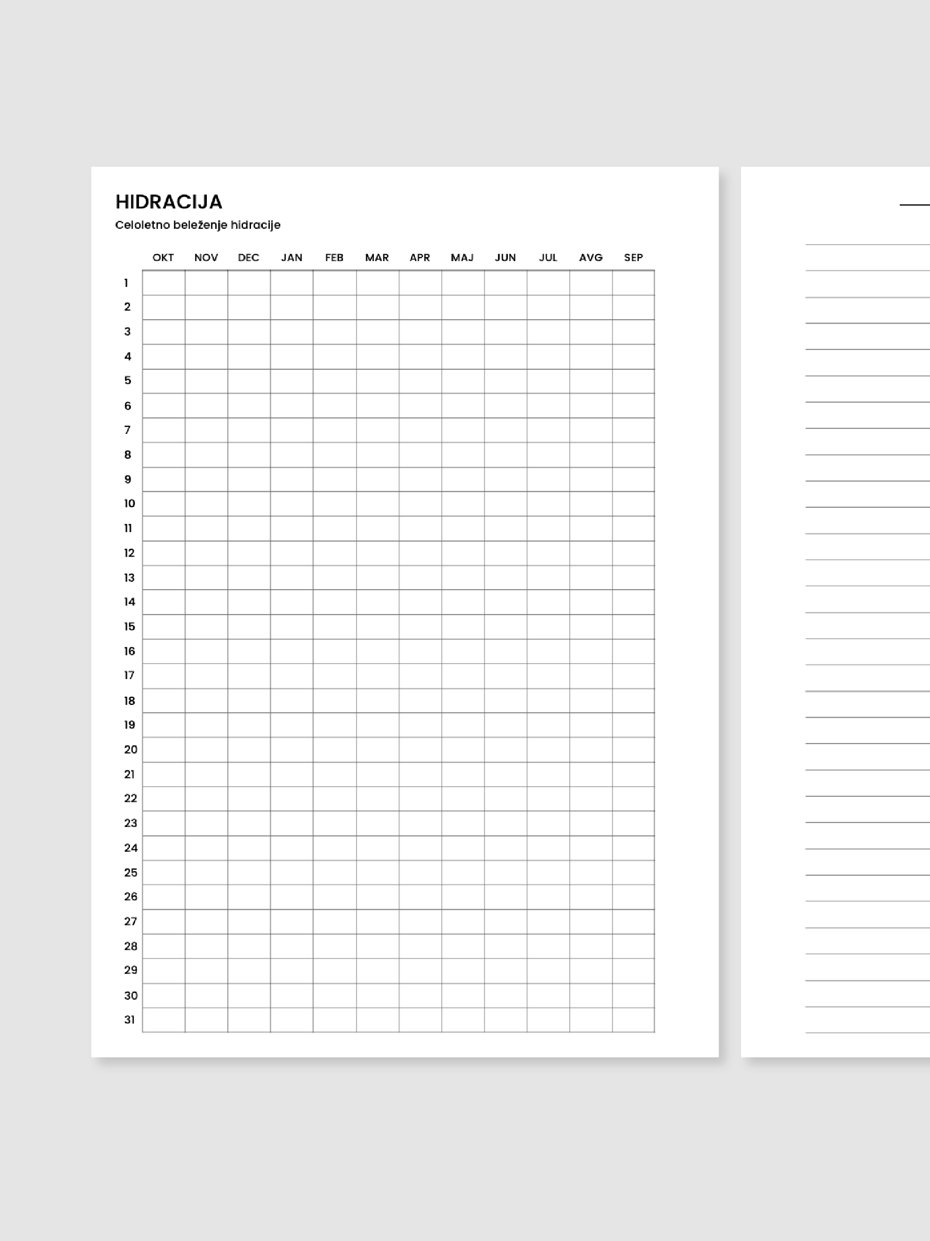 Hidracija | A5 inserti