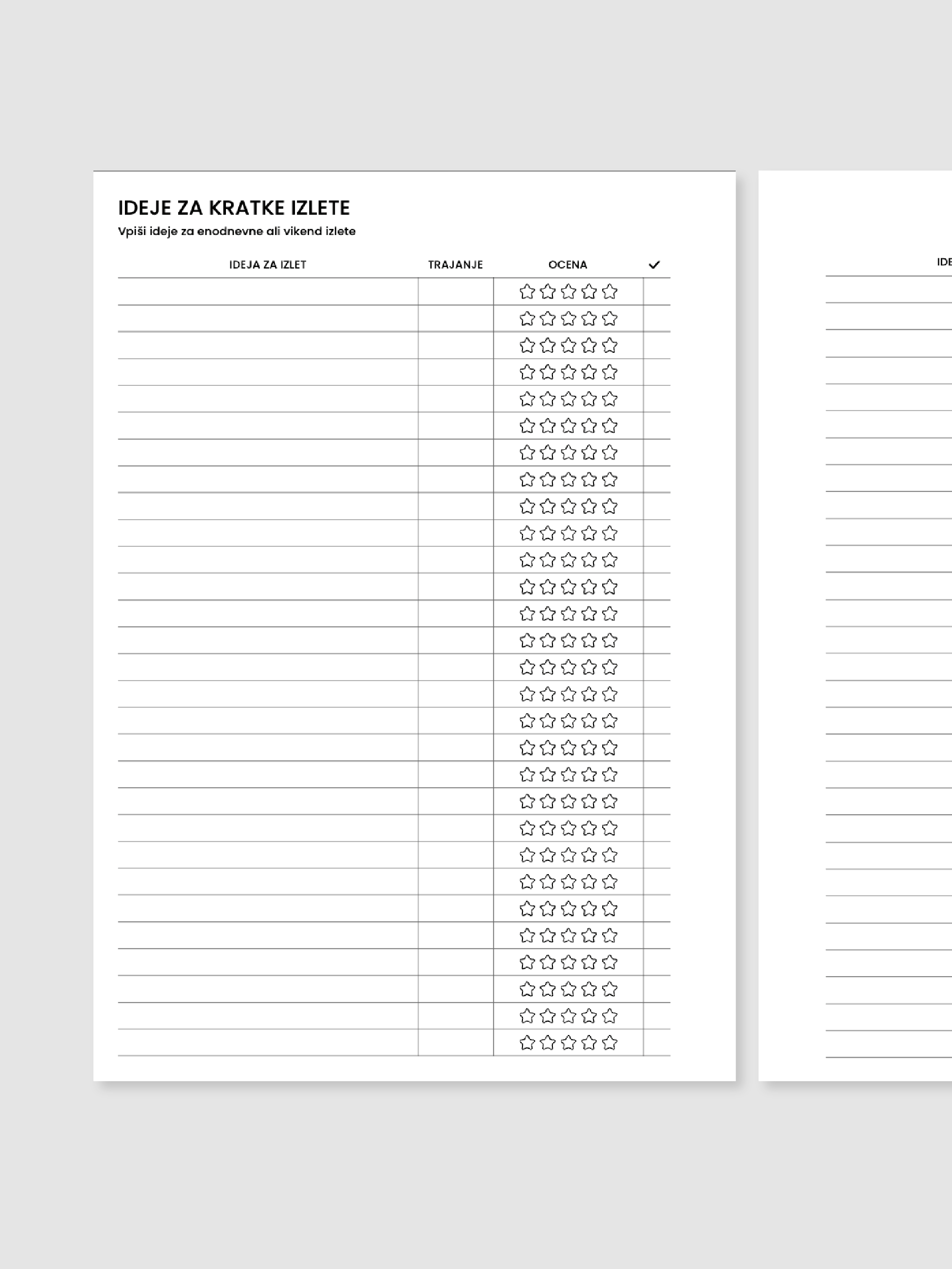 Ideje za izlete | A5 inserti