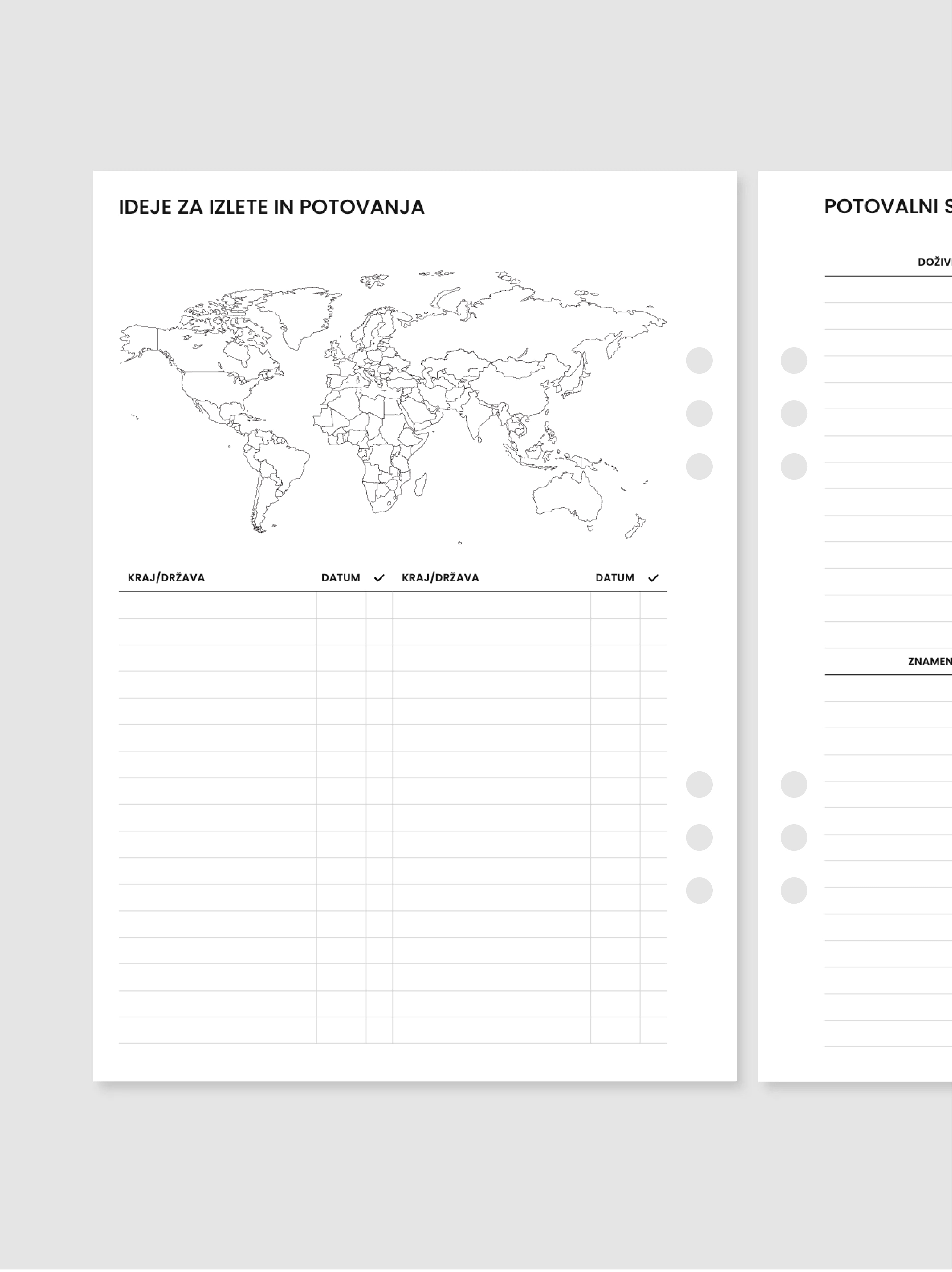 Zemljevid & potovanja | A5 inserti