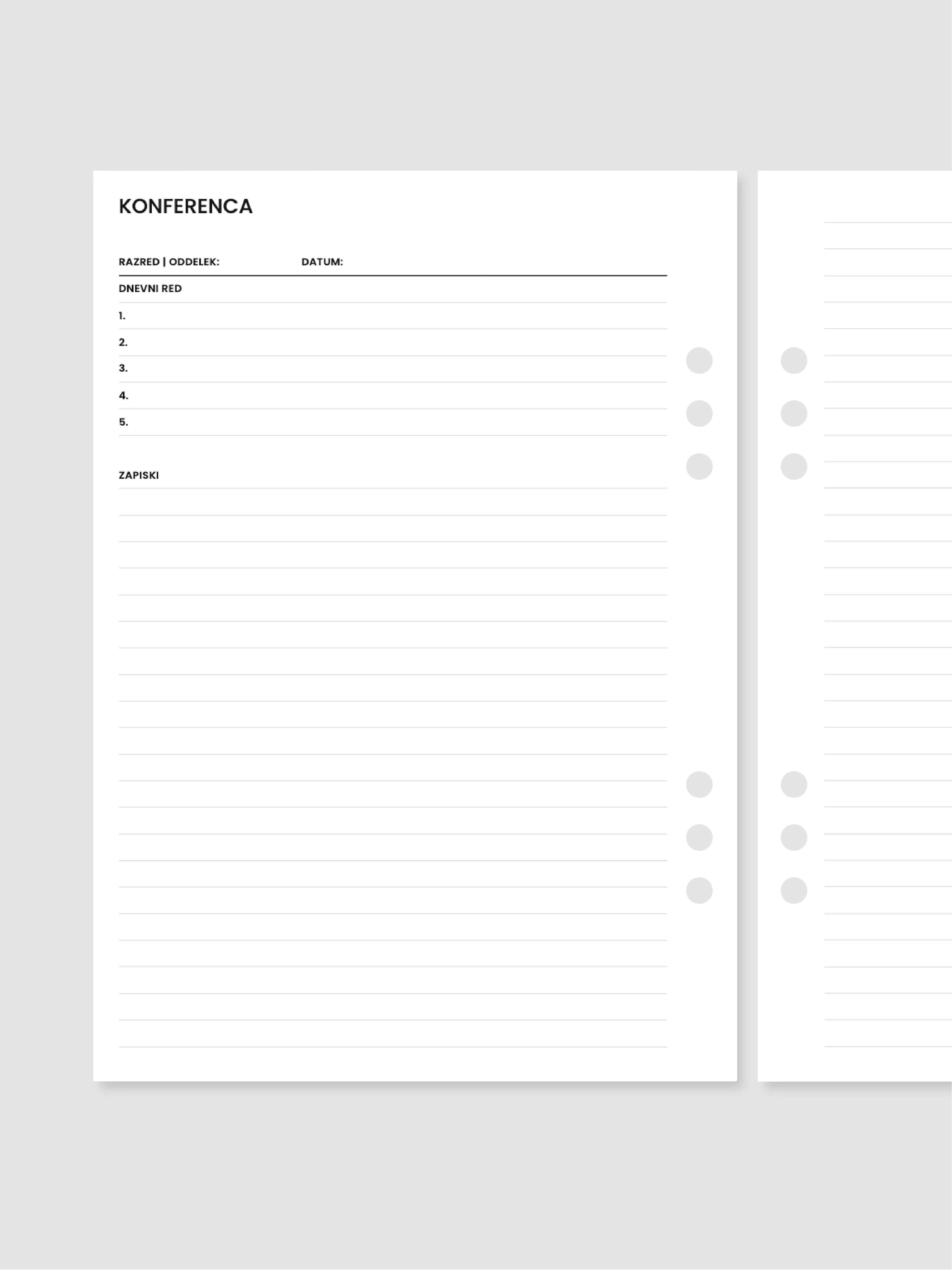 Konferenca | A5 inserti