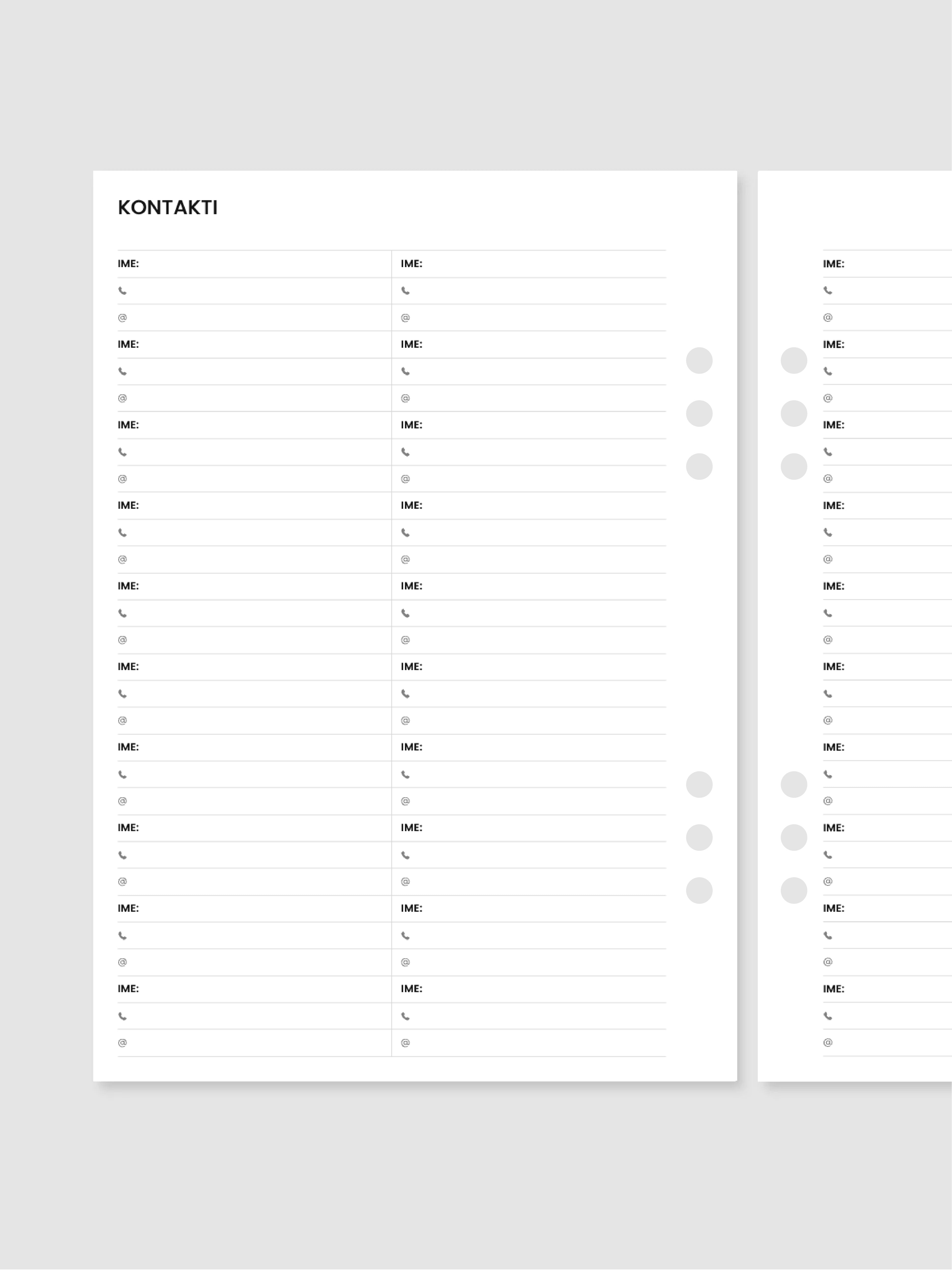 Kontakti | A5 inserti