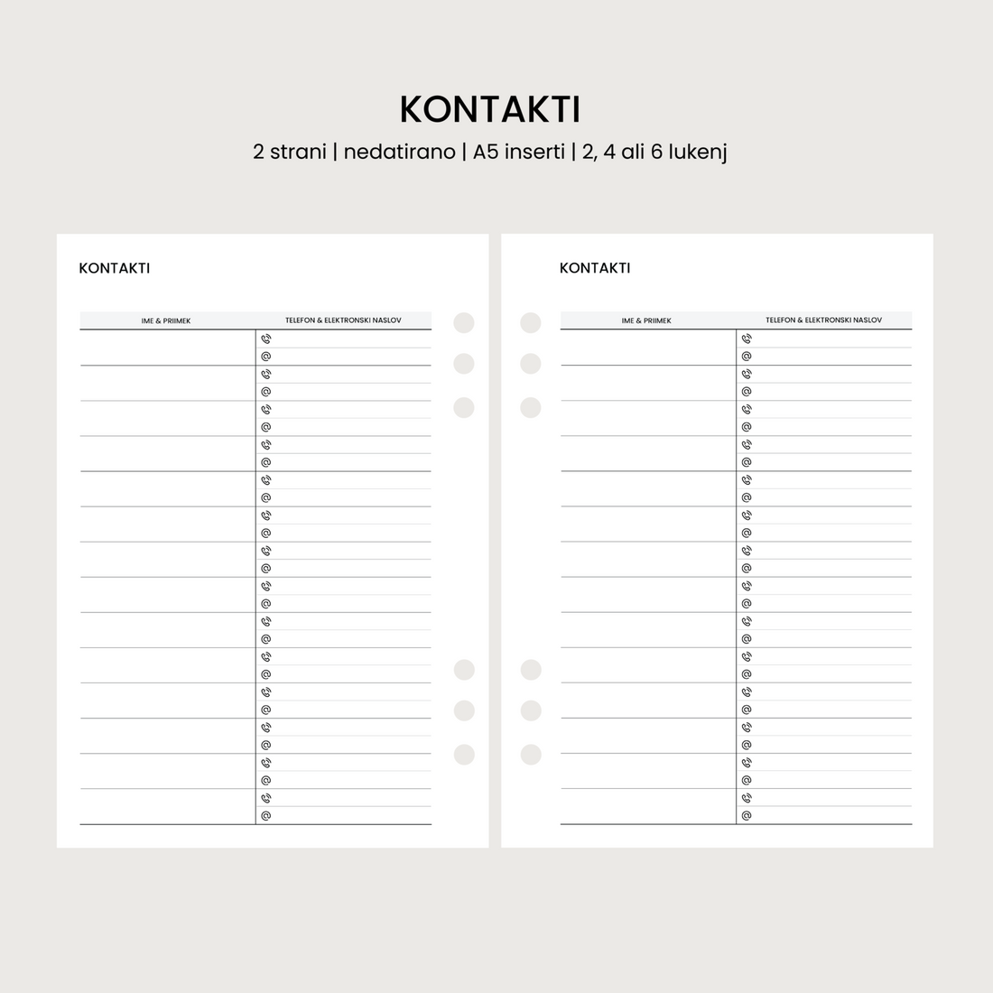 Inserti | kontakti | 2 strani