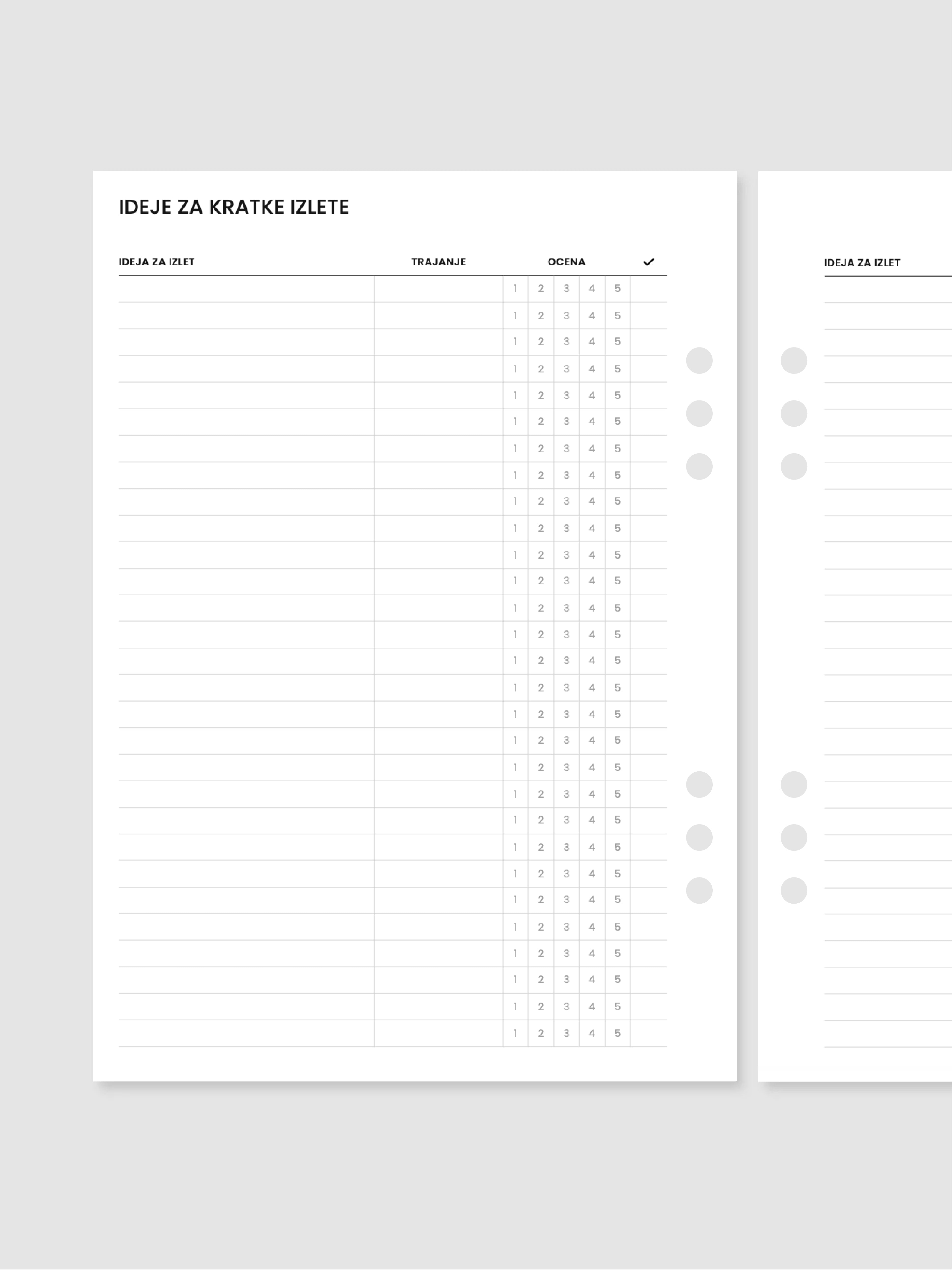 Ideje za izlete | A5 inserti