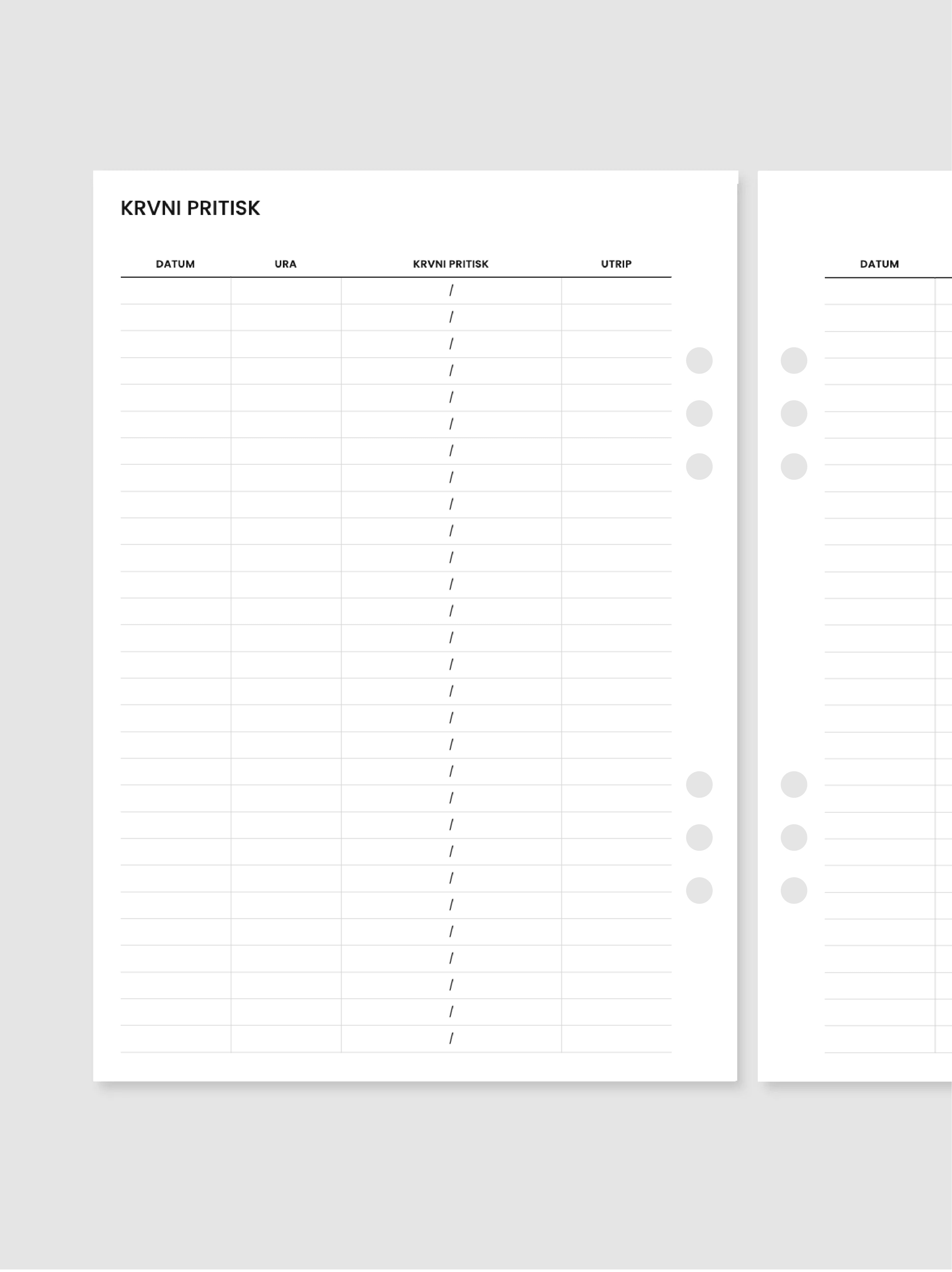Krvni pritisk | A5 inserti