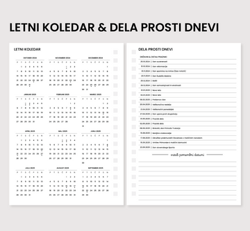 Inserti | Letni koledar