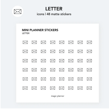 Planner stickers | Letter