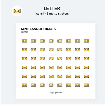 Planner stickers | Letter