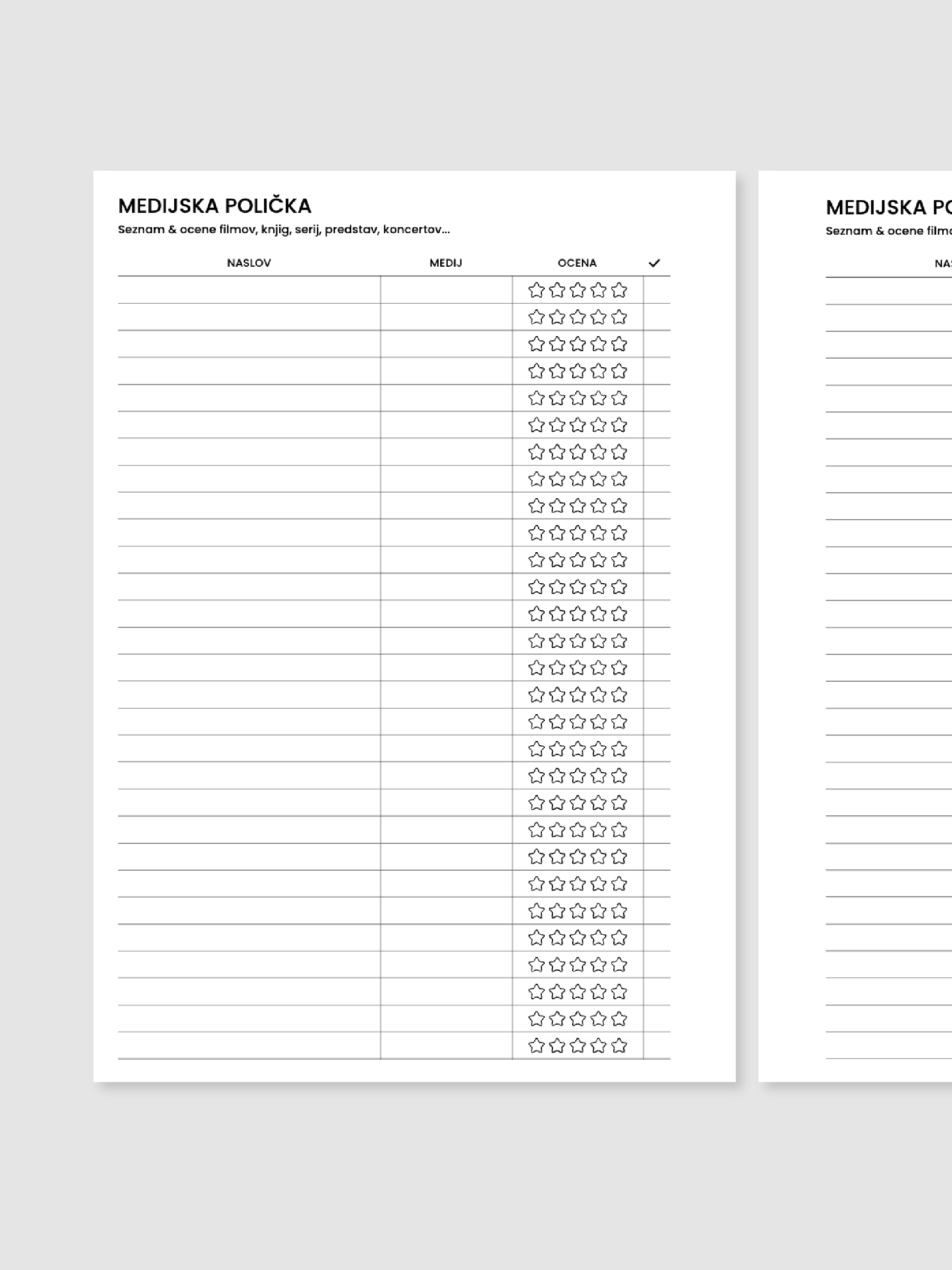 Medijska polička | A5 inserti