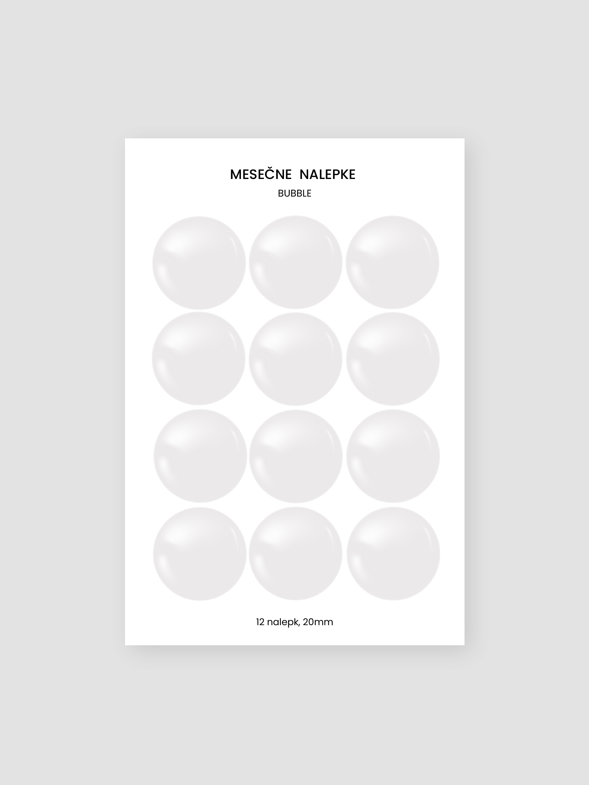 Mesečne nalepke | bubble