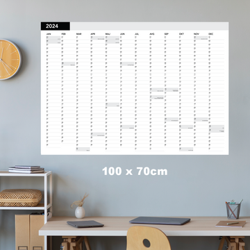 Minimalistični stenski koledar 2024 | 100 x 70cm