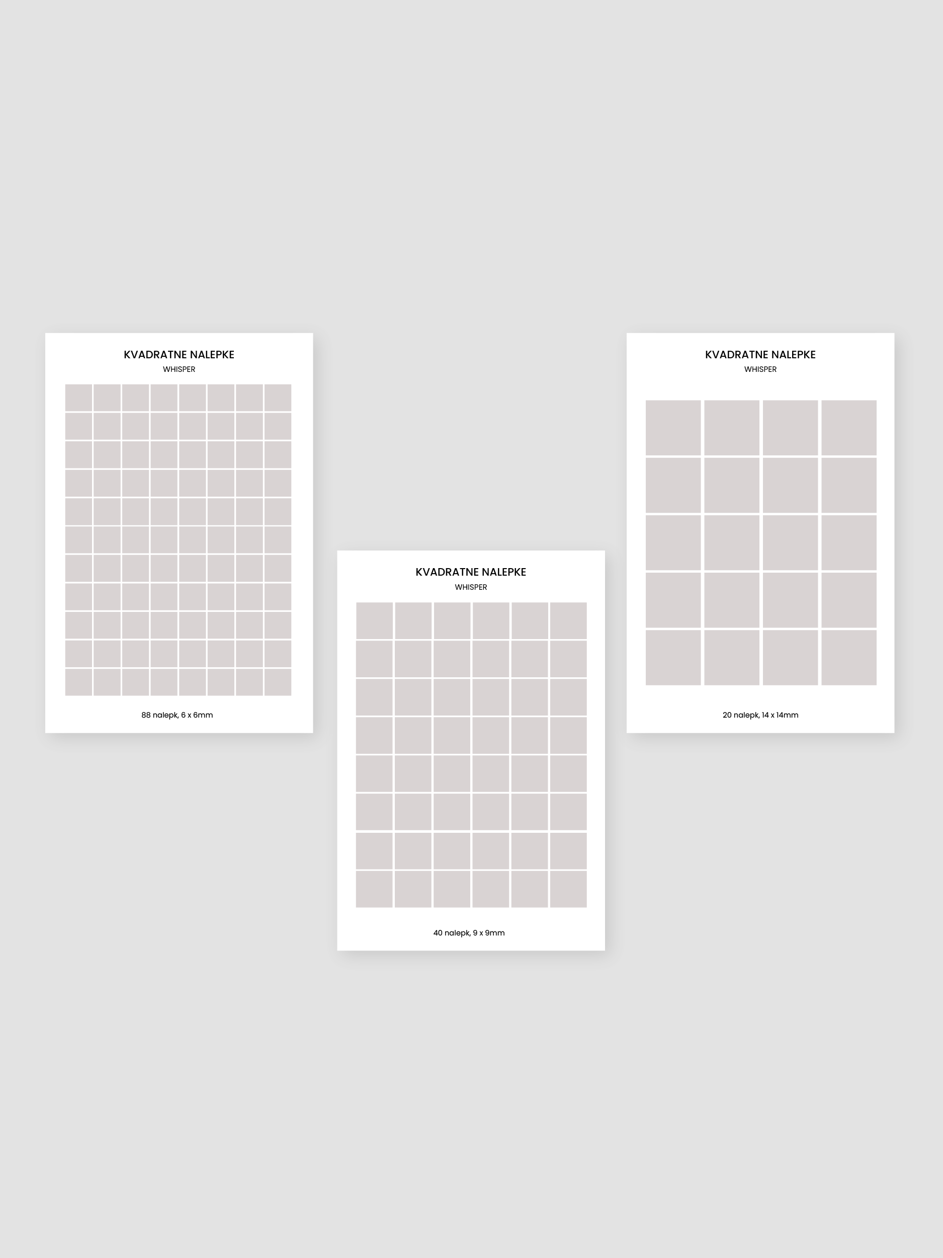 Set nalepk | kvadratne