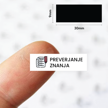 Nalepke z besedilom | preverjanje znanja