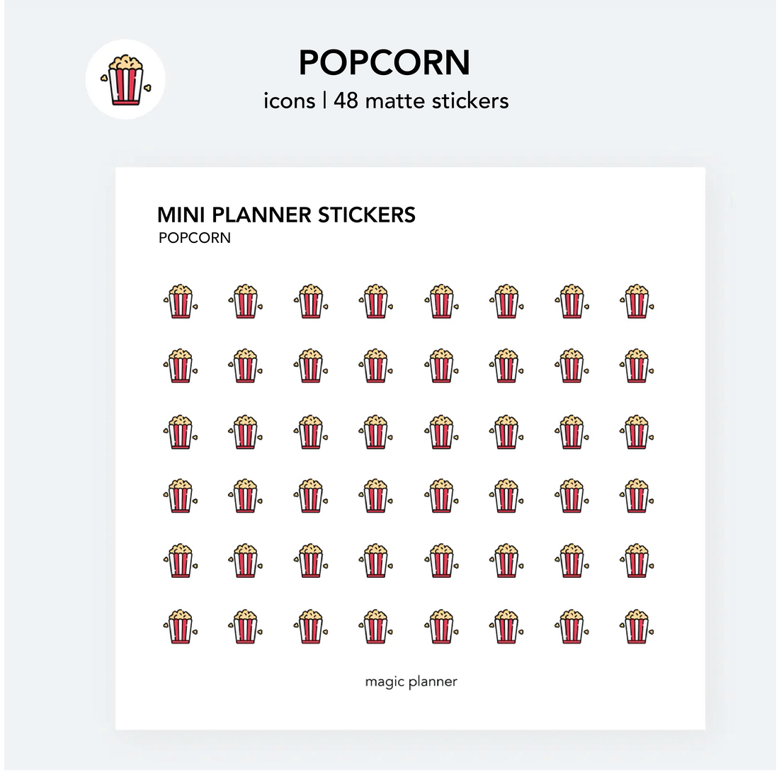 Planner stickers | Popcorn