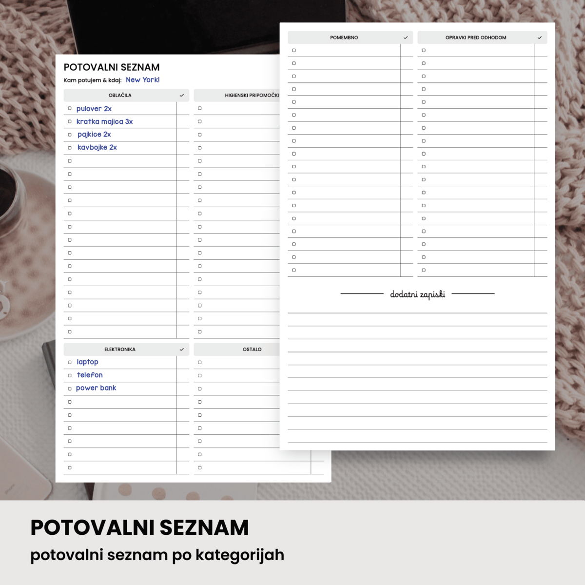 Inserti | potovalni seznam