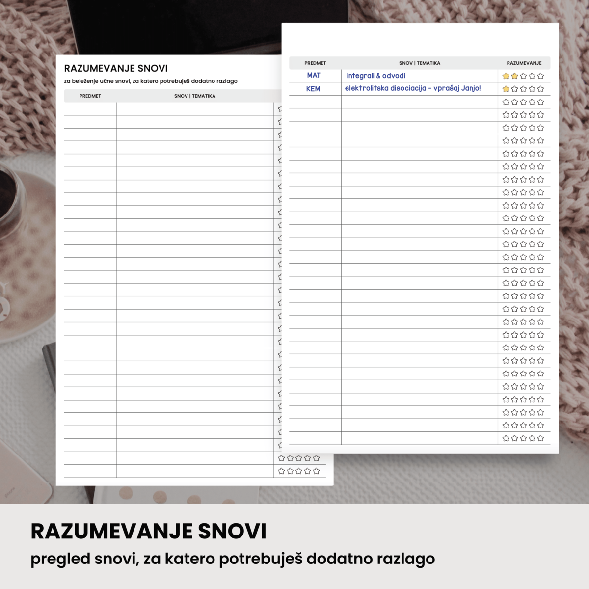 Inserti | razumevanje snovi