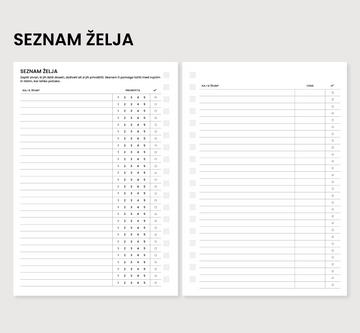 Inserti | seznam želja
