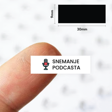 Nalepke z besedilom | snemanje podcasta