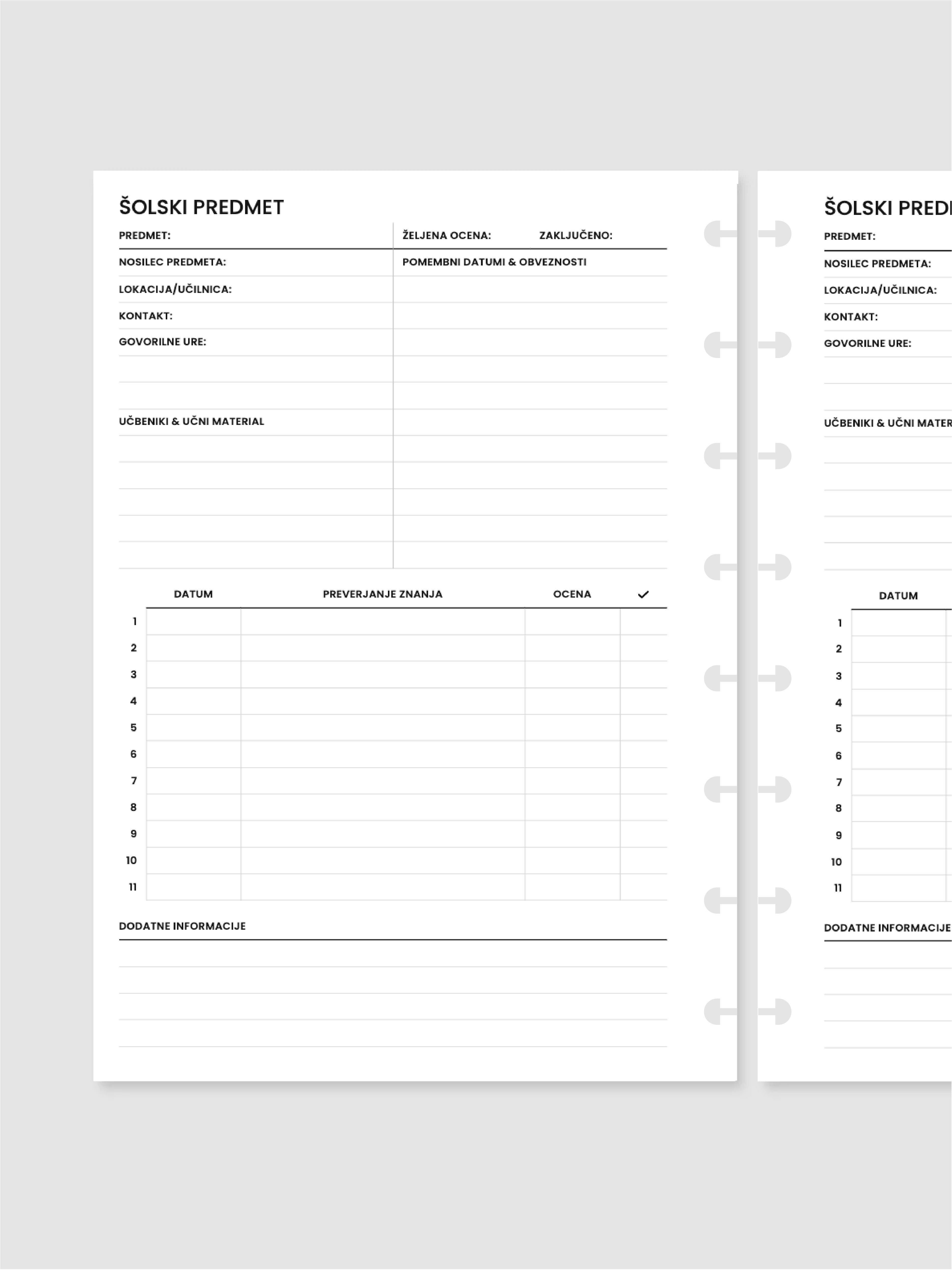 Šolski predmet | diskovni