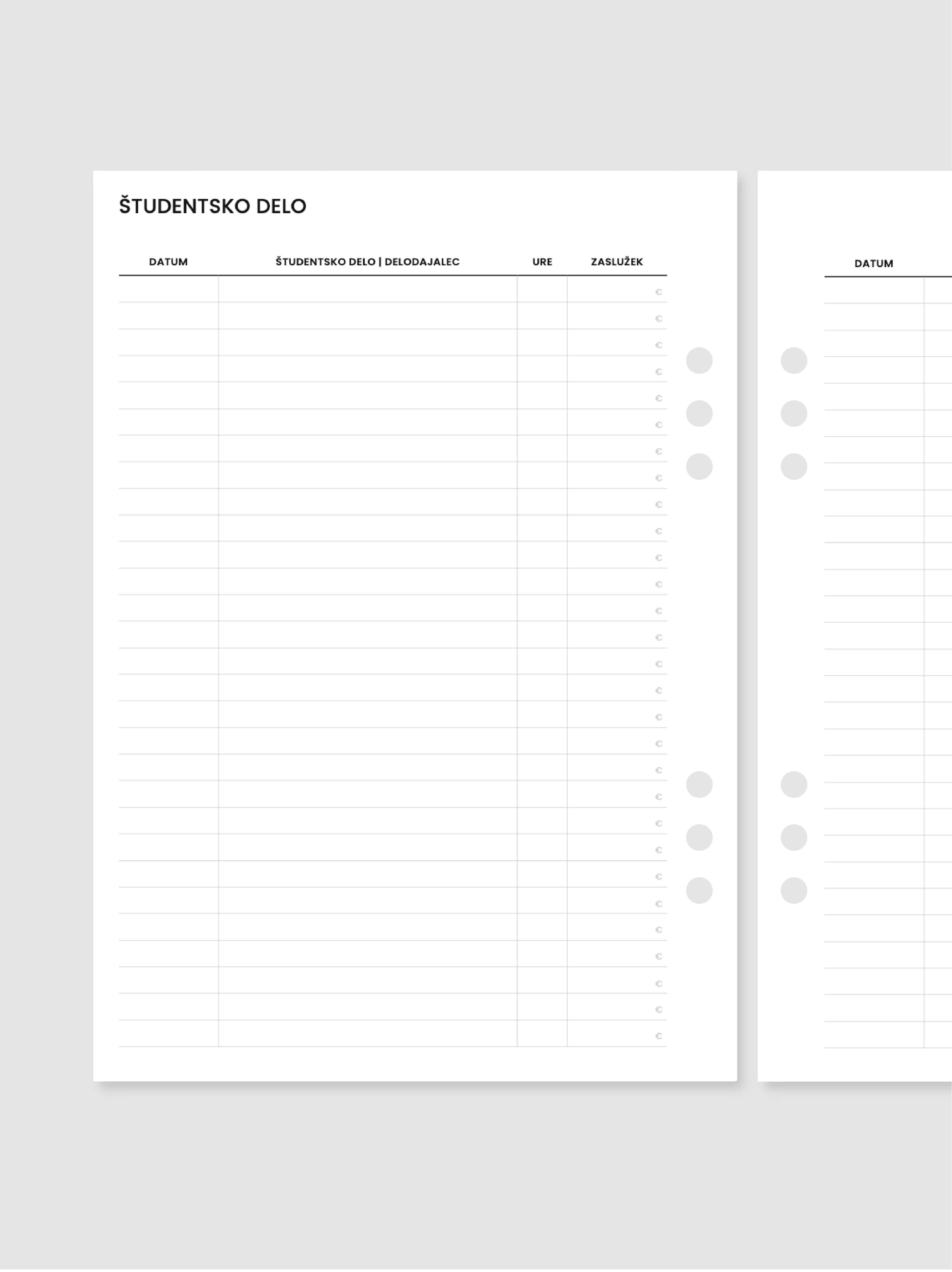 Študentsko delo | A5 inserti