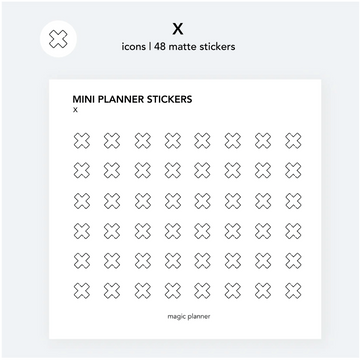 Planner stickers | X