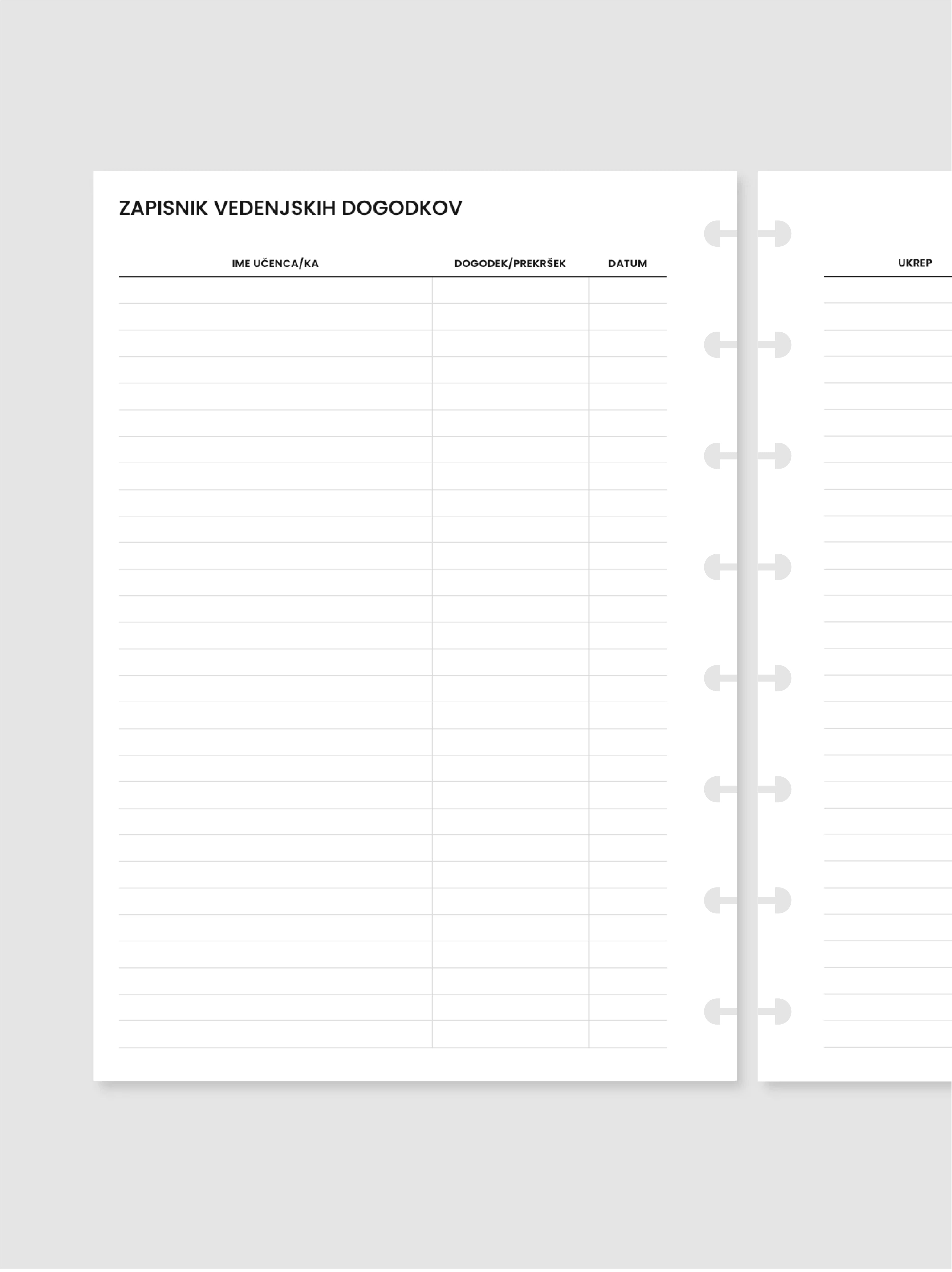 Vedenjski zapisnik | diskovni