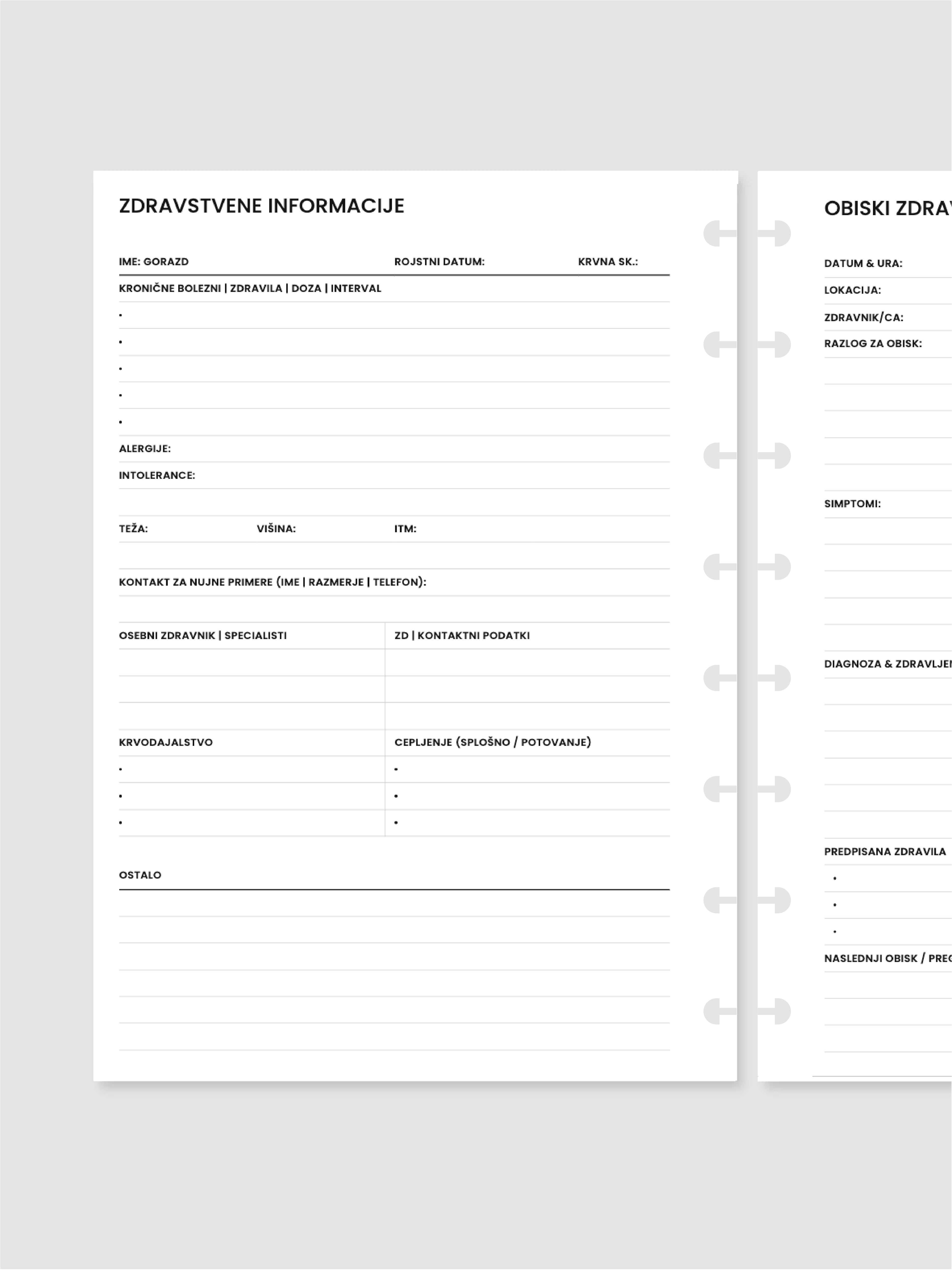 Zdravstvene informacije | diskovni
